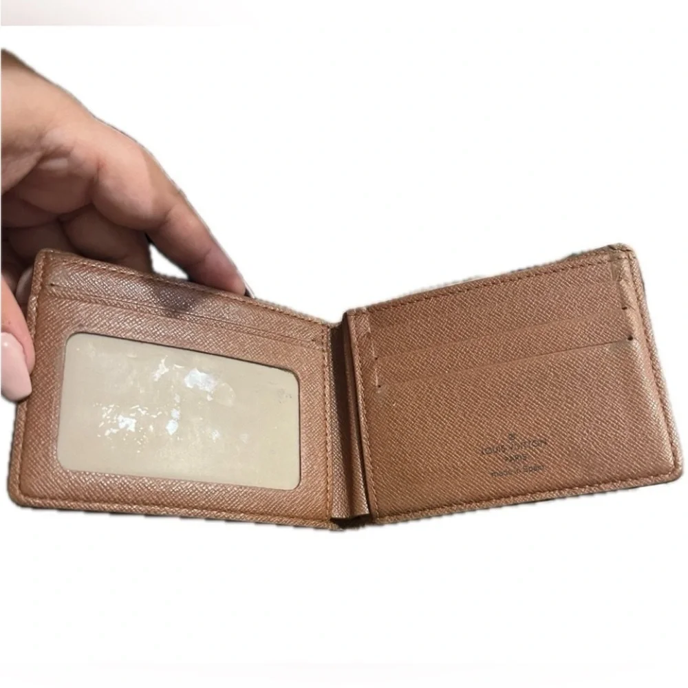 Louis Vuitton Brown Canvas Monogram LV Men's Bifold Wallet